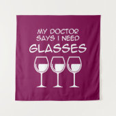 I need glasses タペストリー (正面)
