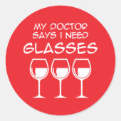 I need glasses ラウンドシール (正面)