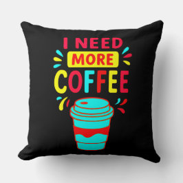 I NEED MORE COFFEE クッション