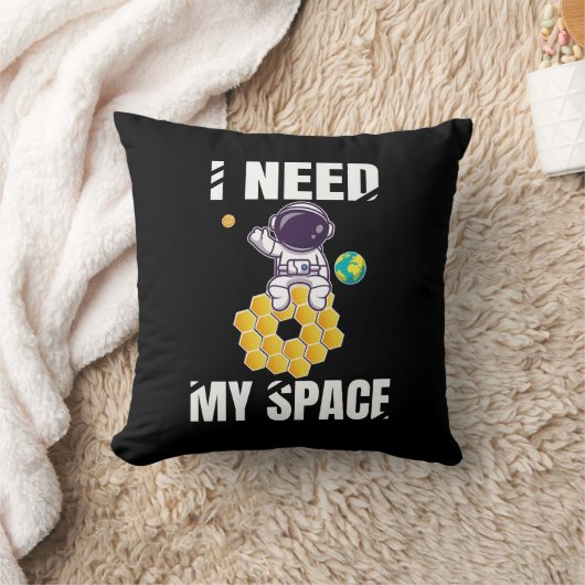 I Need My Space – Simpático astronauta espacial クッション (ブランケット)