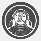 I NEED SPACE ラウンドシール (正面)