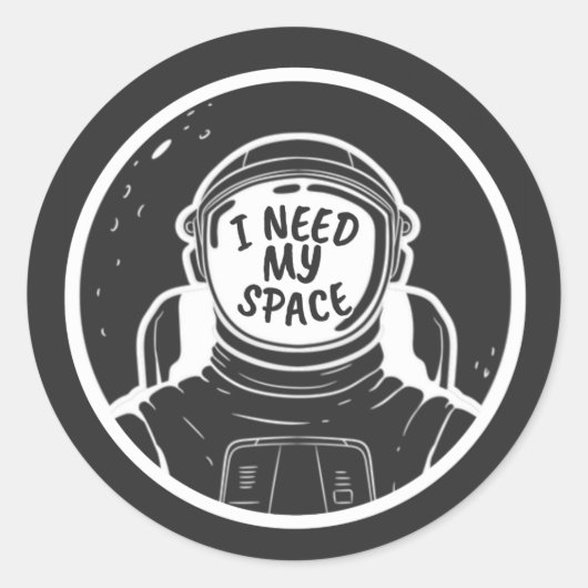 I NEED SPACE ラウンドシール (正面)