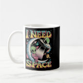 I Need Space Astronomy Alien Retro コーヒーマグカップ (左)