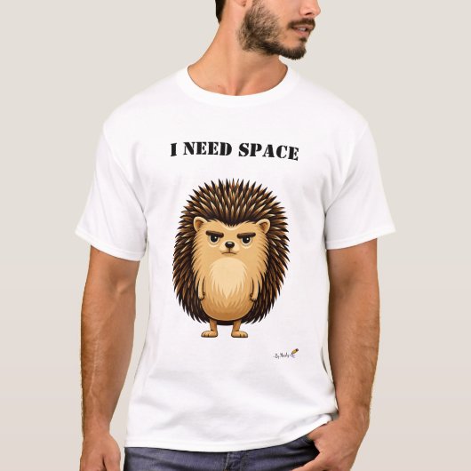 I Need Space Funny Hedgehog T-Shirt Tシャツ (正面)