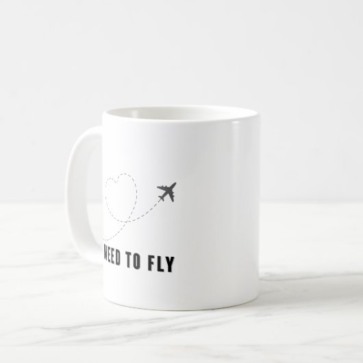 i need to fly mug コーヒーマグカップ (正面左)