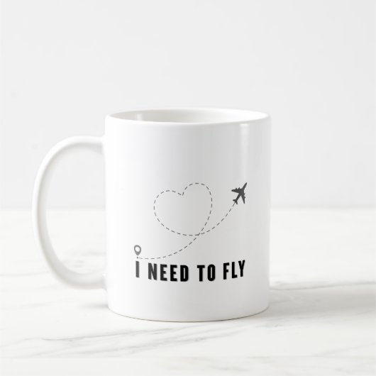 i need to fly mug コーヒーマグカップ (左)