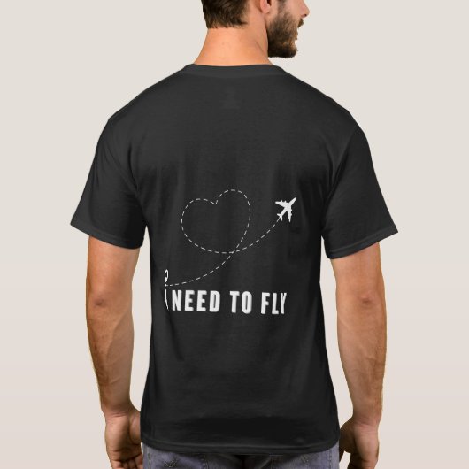 I need to fly tシャツ (裏面)