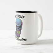 I Need to Slay but First Coffee ツートーンマグカップ (正面右)