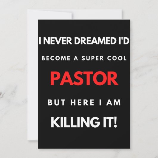 I Never Dreamed I'd Become A Super Cool Pastor サンキューカード (正面)