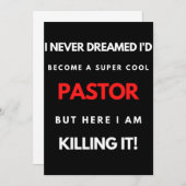 I Never Dreamed I'd Become A Super Cool Pastor サンキューカード (正面/裏面)