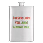 I never liked you フラスク (正面)