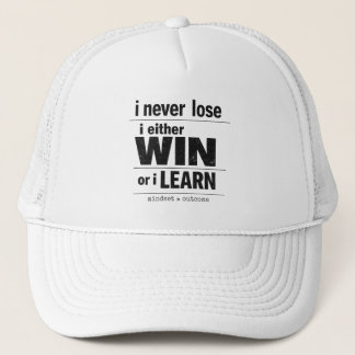 I Never Lose I Either Win Or Learn Motivational キャップ