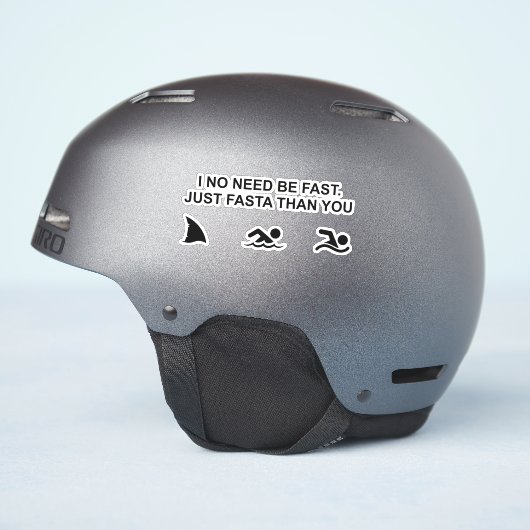 I No Need Be Fast (Shark)シール シール (ヘルメット側面)