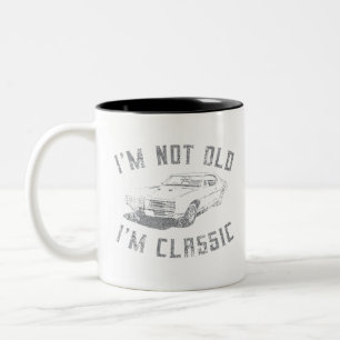 I''' Not Old I'm クラシック Car おもしろい Graphic ツートーンマグカップ