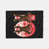 I-o Couples Matching Funny Bigfoot In Midwestern V フリースブランケット (正面(横))