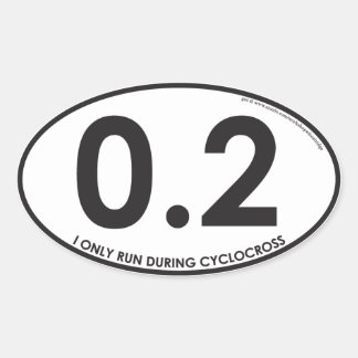 I Only 走 During Cyclocross - 6 for 4 stickers 楕円形シール