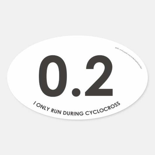 I Only 走 During Cyclocross - oval sticker 楕円形シール (正面)