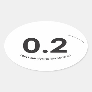 I Only 走 During Cyclocross - oval sticker 楕円形シール