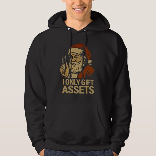 I Only Gift Assets™ Crypto Blockchain Santa Claus パーカ (正面)
