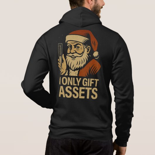 I Only Gift Assets™ Crypto Blockchain Santa Claus パーカ (裏面)