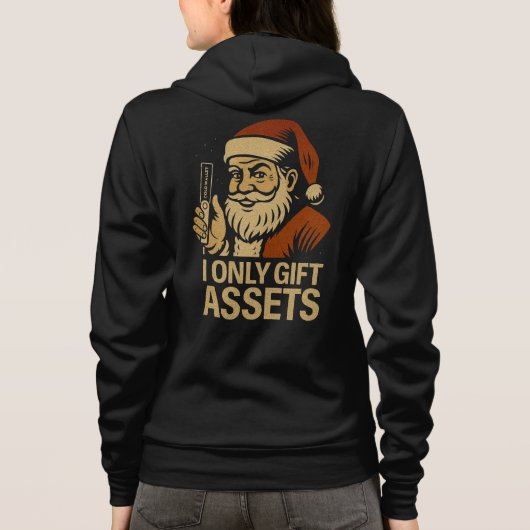 I Only Gift Assets™ Crypto Blockchain Santa Claus パーカ (裏面)