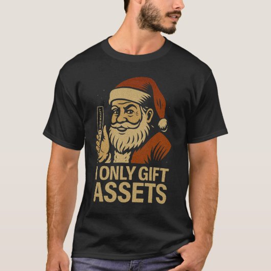 I Only Gift Assets™ Crypto Santaくもの巣3 Holiday Drop Tシャツ (正面)