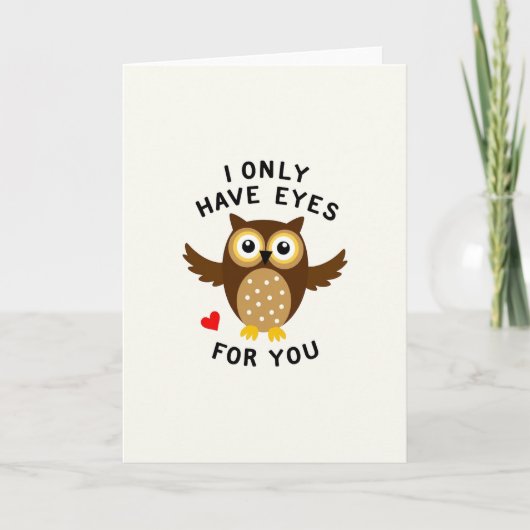 I Only Have Eyes For You Owl Card カード (正面)