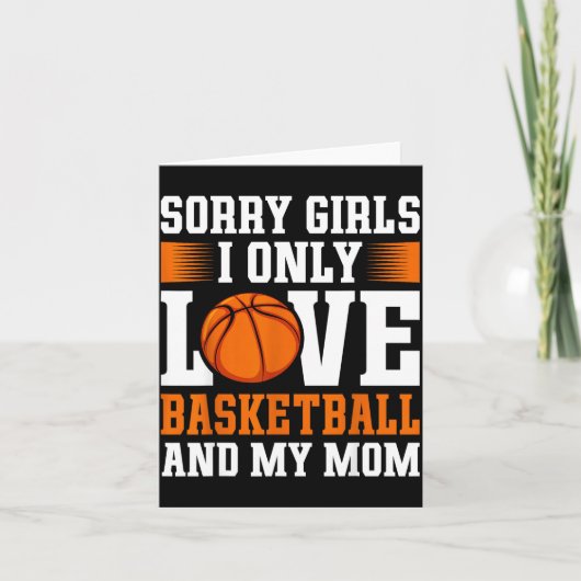 I Only Love Basketball And My Mom Valentine's Day  カード (正面)