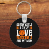 I Only Love Basketball And My Mom Valentine's Day  キーホルダー (正面)