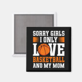 I Only Love Basketball And My Mom Valentine's Day  マグネット (正面/裏面)