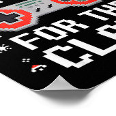 I Only Pause For The Claus Retro Video Game Christ ポスター (角)