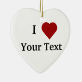 I ormanentハート(個人化して下さい) セラミックオーナメント (右)