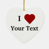 I ormanentハート(個人化して下さい) セラミックオーナメント (裏面)