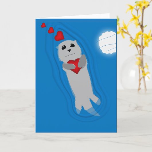 I Otter-ly Adore you カード (黄色い花)