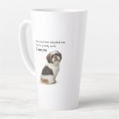 I Own You Shih Tzu カフェラテマグ (左アングル)