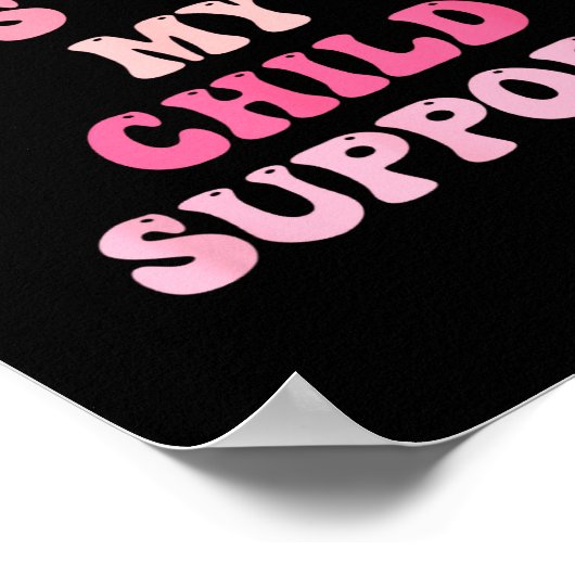 I Paid For This With My Child Suprt Design  ポスター (角)