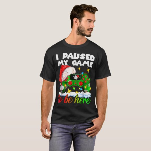 I Paused My Game Christmas Nutcracker Doll Funny B Tシャツ (正面フル)