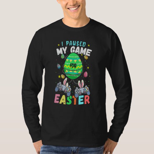 I Paused My Game For Easter Boy Gamer Video Contro Tシャツ (正面)