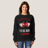 I Paused My Game To Be For Video Gamer Valentine's スウェットシャツ (正面フル)