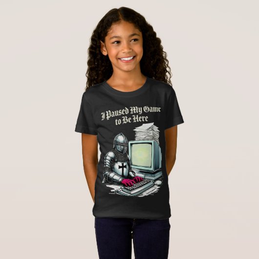 I Paused My Game To Be Here Funny Retro Tシャツ (正面フル)