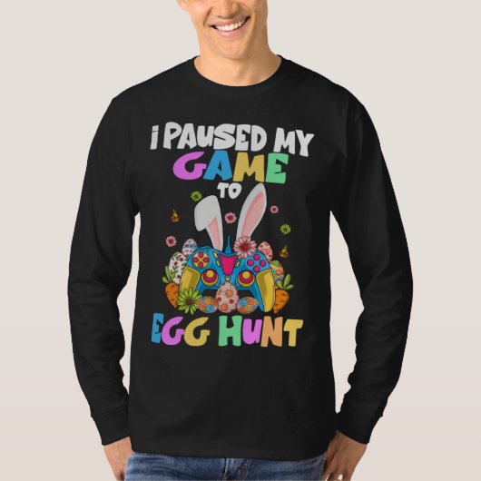 I Paused My Game To Egg Hunt Easter  Gamer Boys Ki Tシャツ (正面)