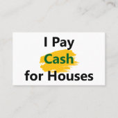 I Pay Cash for Houses 名刺 (正面)