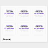 I Peaked At Nap Time Funny Sticker スクエアシール (シート)