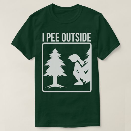 I Pee Outside Art Cute Take A Leak Out Design Gift Tシャツ (デザイン正面)