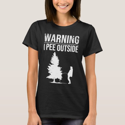 I Pee Outside  For Camping Boys Teens Kids Camper Tシャツ (正面)