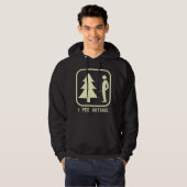 I Pee Outside Sign Tee Funny Camping Hiking Outdoo パーカ (正面フル)