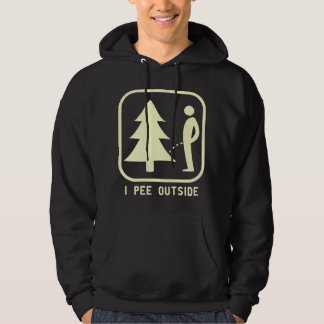I Pee Outside Sign Tee Funny Camping Hiking Outdoo パーカ