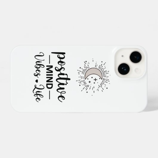 I Phone Case "前向き Mind Vibes Life" iPhoneケース (裏面横)