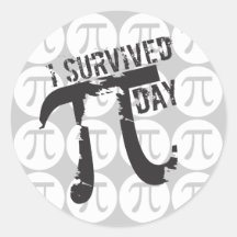 I Pi生き延び Day - Piシンボルおもしろいのシール