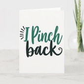 I Pinch Back St Patricks Day Card カード (正面)